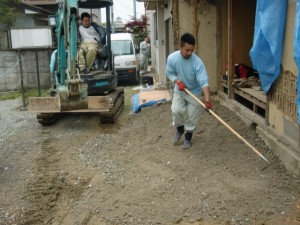 事務所側外構工事　岸和田市