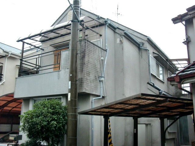 カビも除去した外壁塗装リフォーム　岸和田市