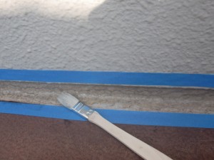 壁　庇取り合い　プライマー塗付
