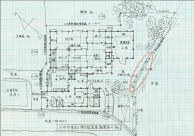 現況図面・県落下防止柵のある県道沿い南側の外観