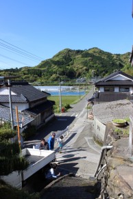 南西側の県道を望む