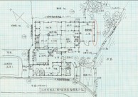 南側隣地境界線・現況図面