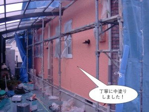 外壁の中塗り