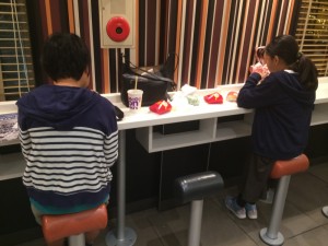 帰りに　マクドナルドにて