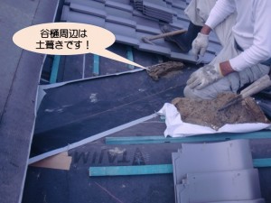 谷樋周辺は土葺き