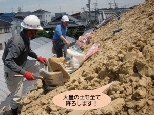 大量の土もすべて下ろします！