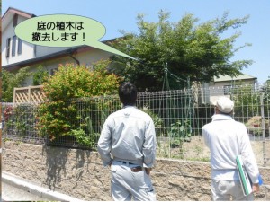 庭の植木は撤去