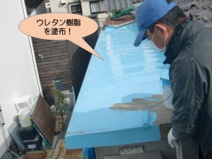 ウレタン樹脂を塗布