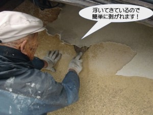 漆喰の浮き