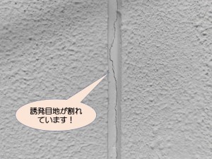 誘発目地が割れています