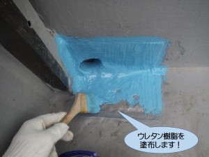 ウレタン樹脂を塗布します