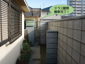 テラス屋根補修完了