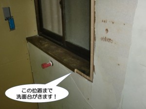 洗面台の位置