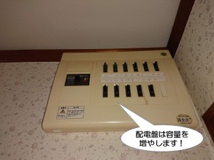 配電盤は容量を増やします