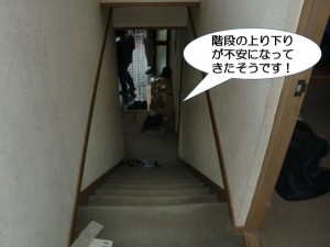 階段の上り下りが不安になってきたそうです