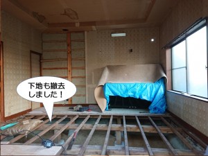 泉佐野市の床下地も撤去しました