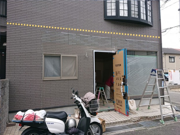 和泉市の外壁に金属サイディングを施工