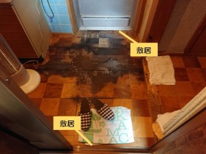 岸和田市の洗面所の各敷居