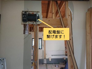 和泉市の幹線を配電盤に繋げます