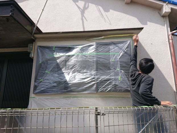 和泉市の入替えた窓周りの塗装