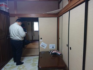 熊取町の内装リフォームの現地調査