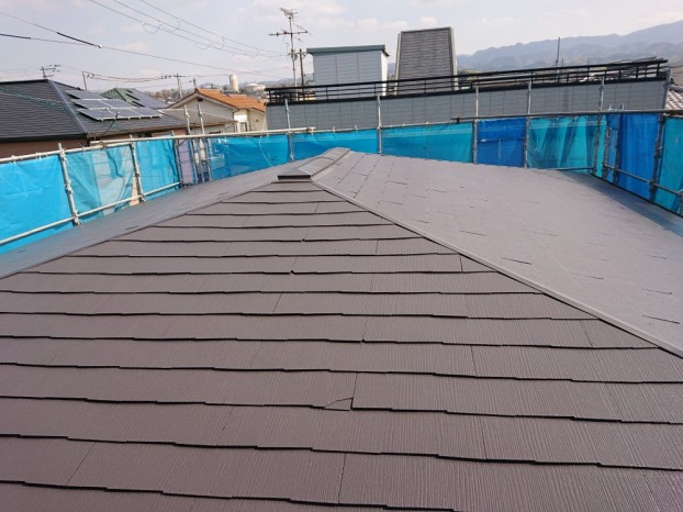 和泉市の屋根塗装完了