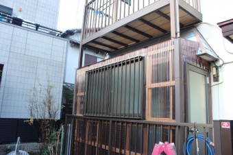 岸和田市の物干し小屋完了