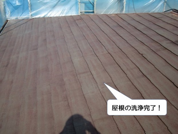 和泉市の屋根の洗浄完了