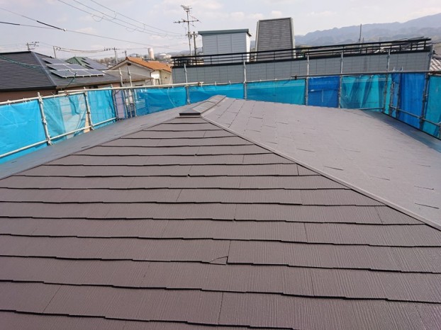和泉市の塗装後の屋根