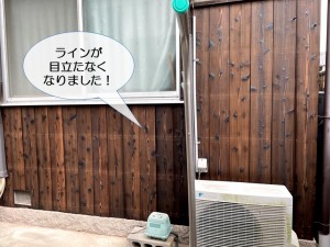 岸和田市の杉板のラインが目立たなくなりました