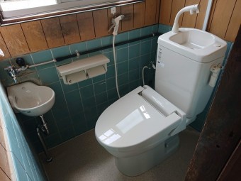 貝塚市の簡易水栓のトイレ入替完了