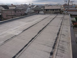 岸和田市の陸屋根のメンテナンス完了