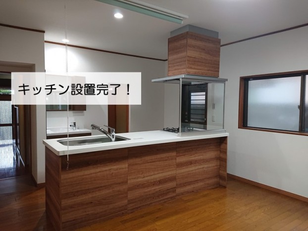 岸和田市のキッチン設置完了