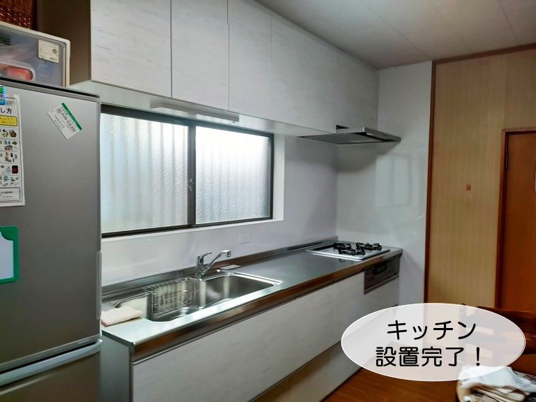 岸和田市でクリナップのキッチン設置完了