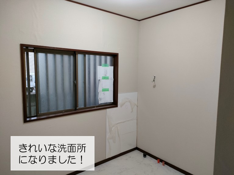 岸和田市の洗面所の内装がきれいになりました