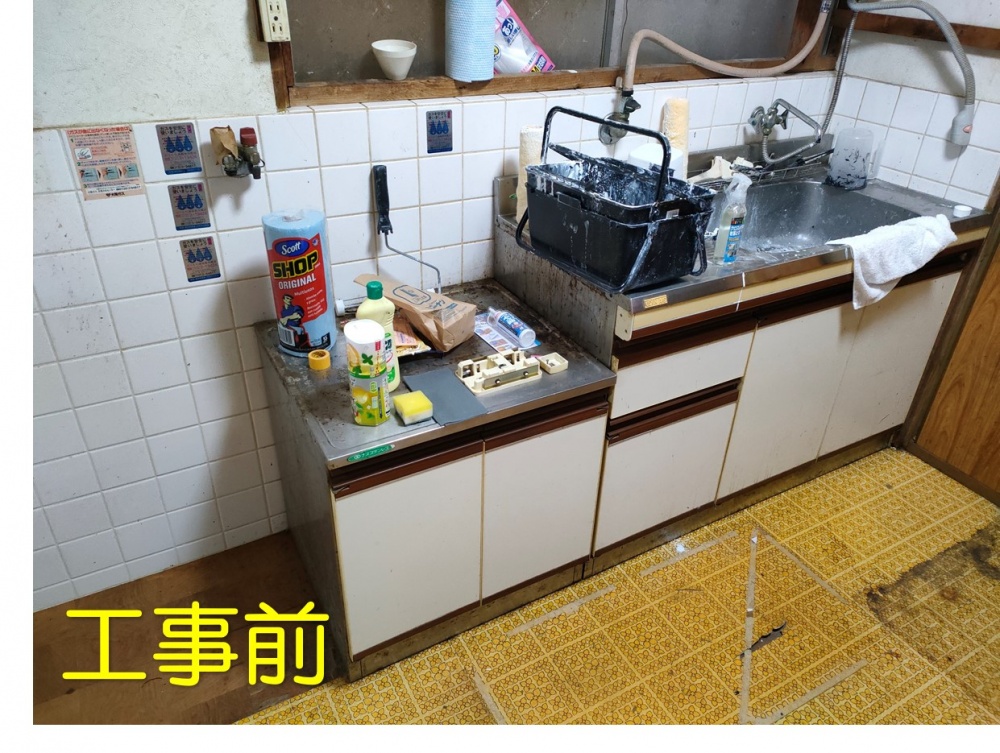 和泉市で賃貸物件のキッチン入れ替え工事１７