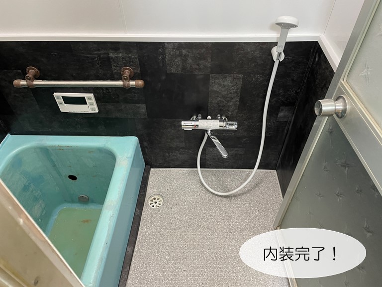 和泉市のお風呂の内装完了
