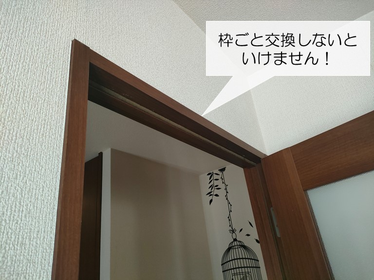 和泉市の建具を枠ごと交換しないといけません