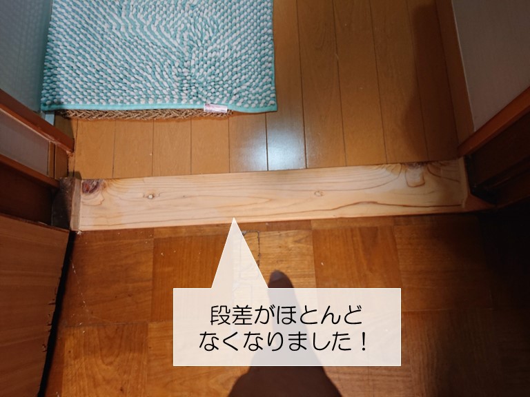 岸和田市の段差がほとんどなくなりました