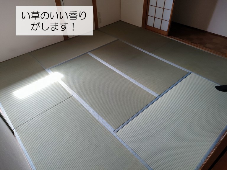 熊取町の畳の入替完了