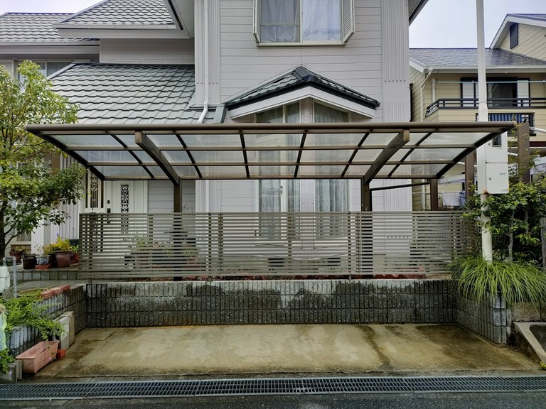 熊取町のフェンス設置完了