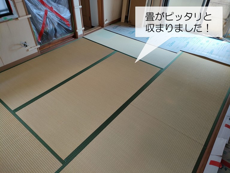 岸和田市の再利用する畳が収まりました
