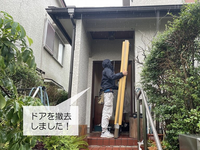 和泉市の玄関ドアの撤去完了